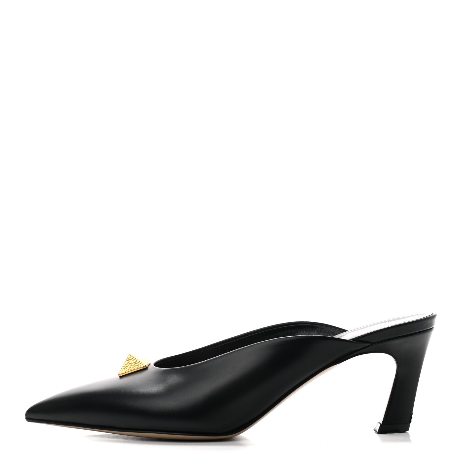 Valentino Garavani Calfskin Roman Stud 65mm Mules 35.5 Black 1 of 10