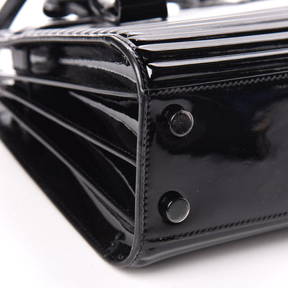 Saint Laurent Ribbed Patent Calfskin Nano Sac De Jour Black 5 of 10