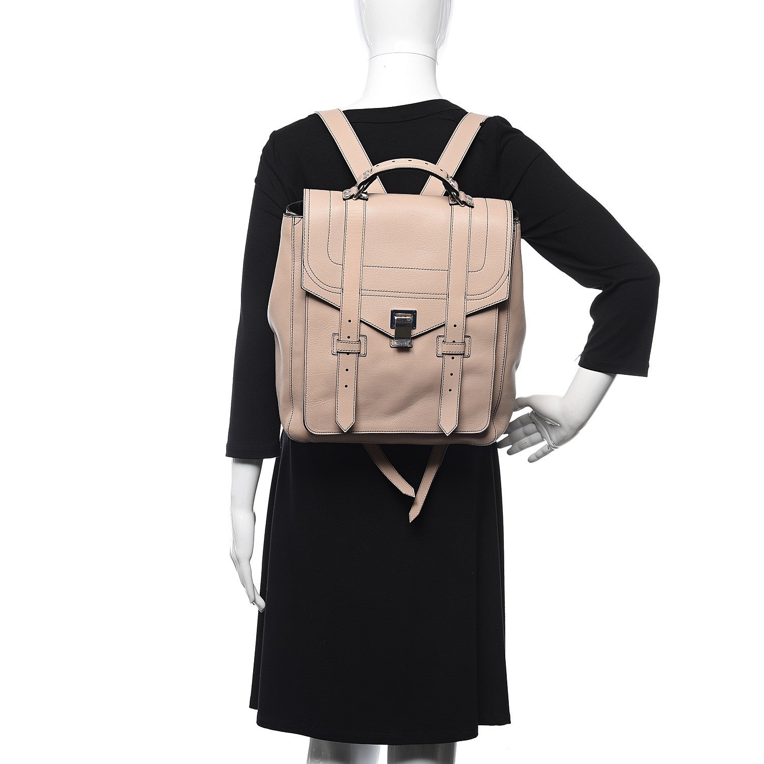 Proenza Schouler Grained Calfskin PS1 Plus Backpack Sand 3 of 13