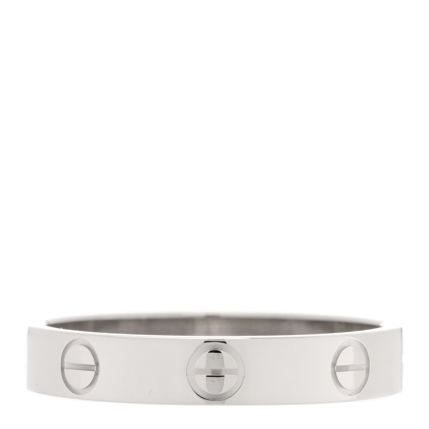 Cartier 18K White Gold 3.5mm LOVE Wedding Band Ring 56 7.5 3 of 5