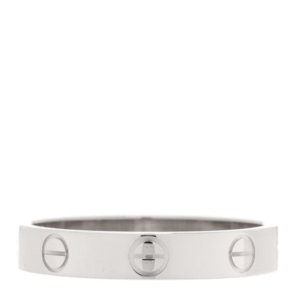 Cartier 18K White Gold 3.5mm LOVE Wedding Band Ring 56 7.5 3 of 5