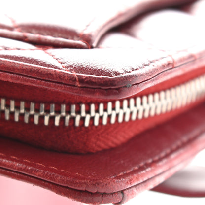 Chanel Lambskin Quilted Zipped Pocket Wallet Red 11 of 13
