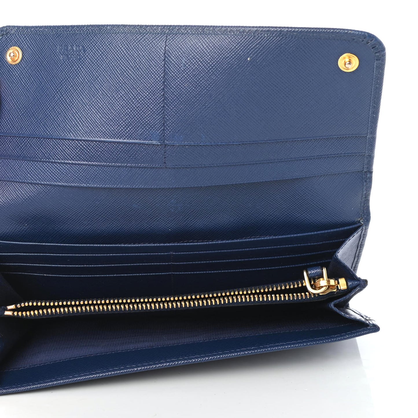 Saffiano Metal Continental Flap Wallet Bleuette