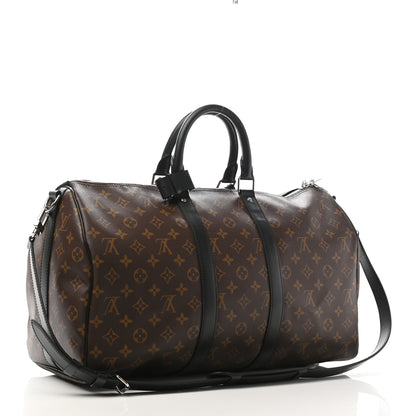 Louis Vuitton Monogram Macassar Keepall Bandouliere 45 3 of 13
