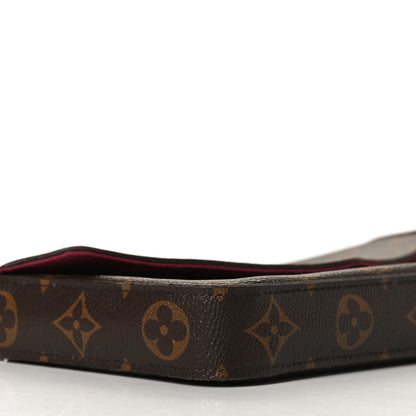 Louis Vuitton Monogram Pochette Felicie Chain Wallet Fuchsia 8 of 11