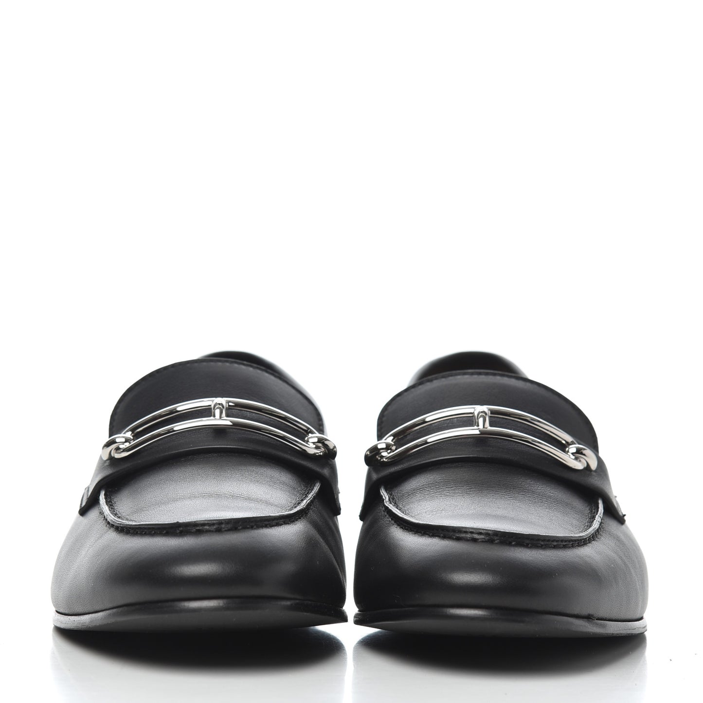 Calfskin Womens Colette Loafers 38 Black