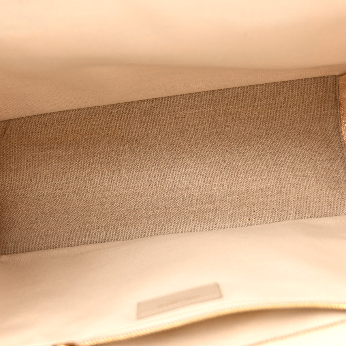 Saint Laurent Linen Calfskin Small Rive Gauche Tote Beige Sea Salt 5 of 17