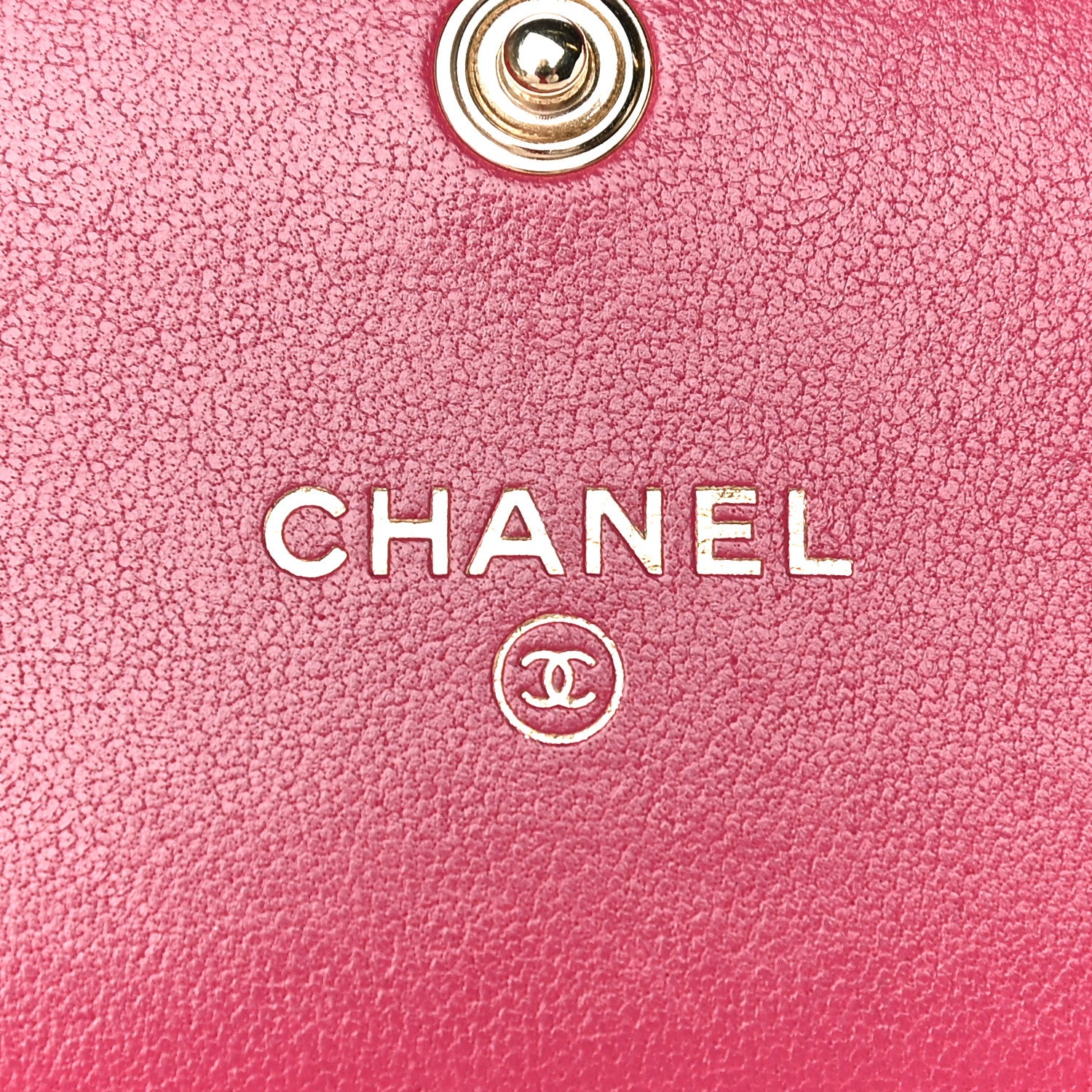 Chanel Lambskin Quilted Chanel 19 Flap Coin Purse With Chain Dark Pink 6 of 15