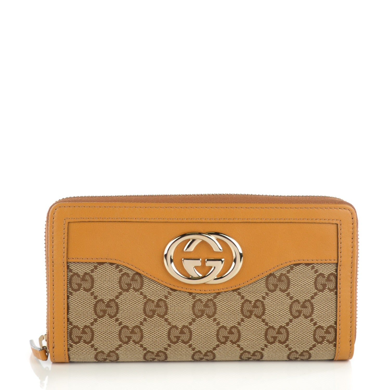 Gucci Monogram Sukey Zip Around Wallet Yellow 1 of 7