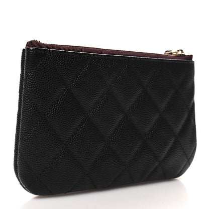 Chanel Caviar Quilted Small Cosmetic Case Black 3 of 9