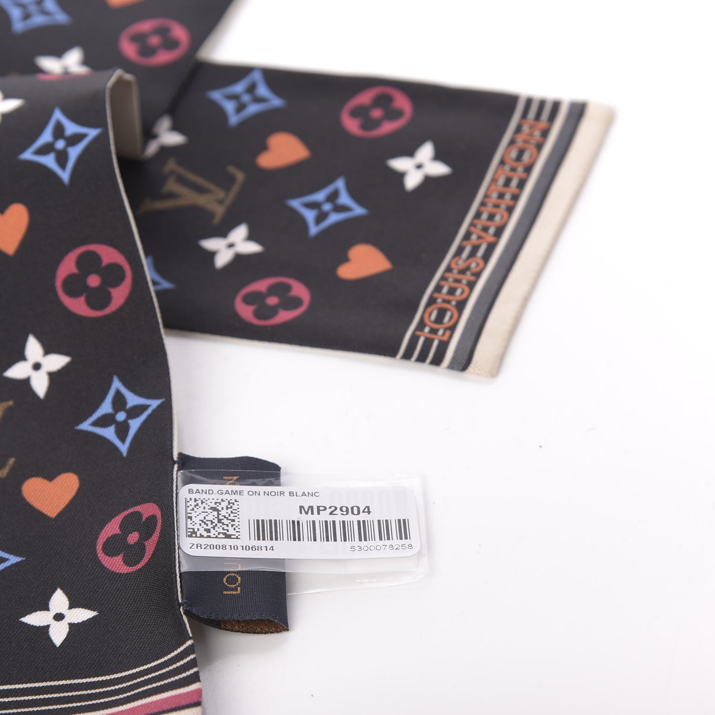 Silk Game On Bandeau Black White