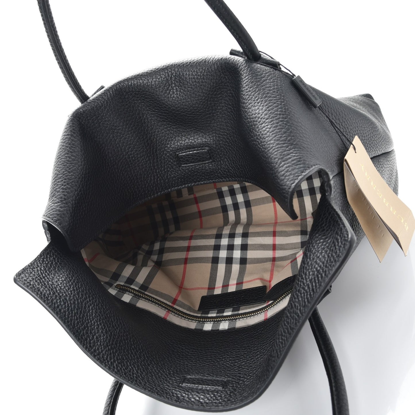 London Grainy Calfskin Medium Baynard Tote Black