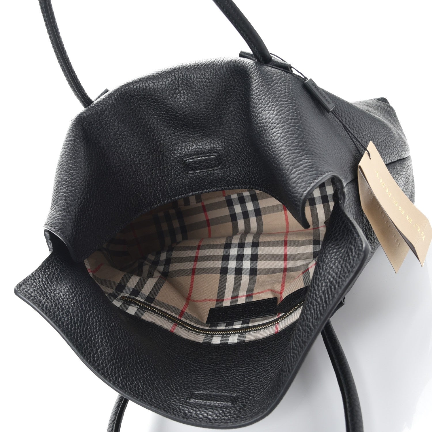 Burberry London Grainy Calfskin Medium Baynard Tote Black 5 of 7