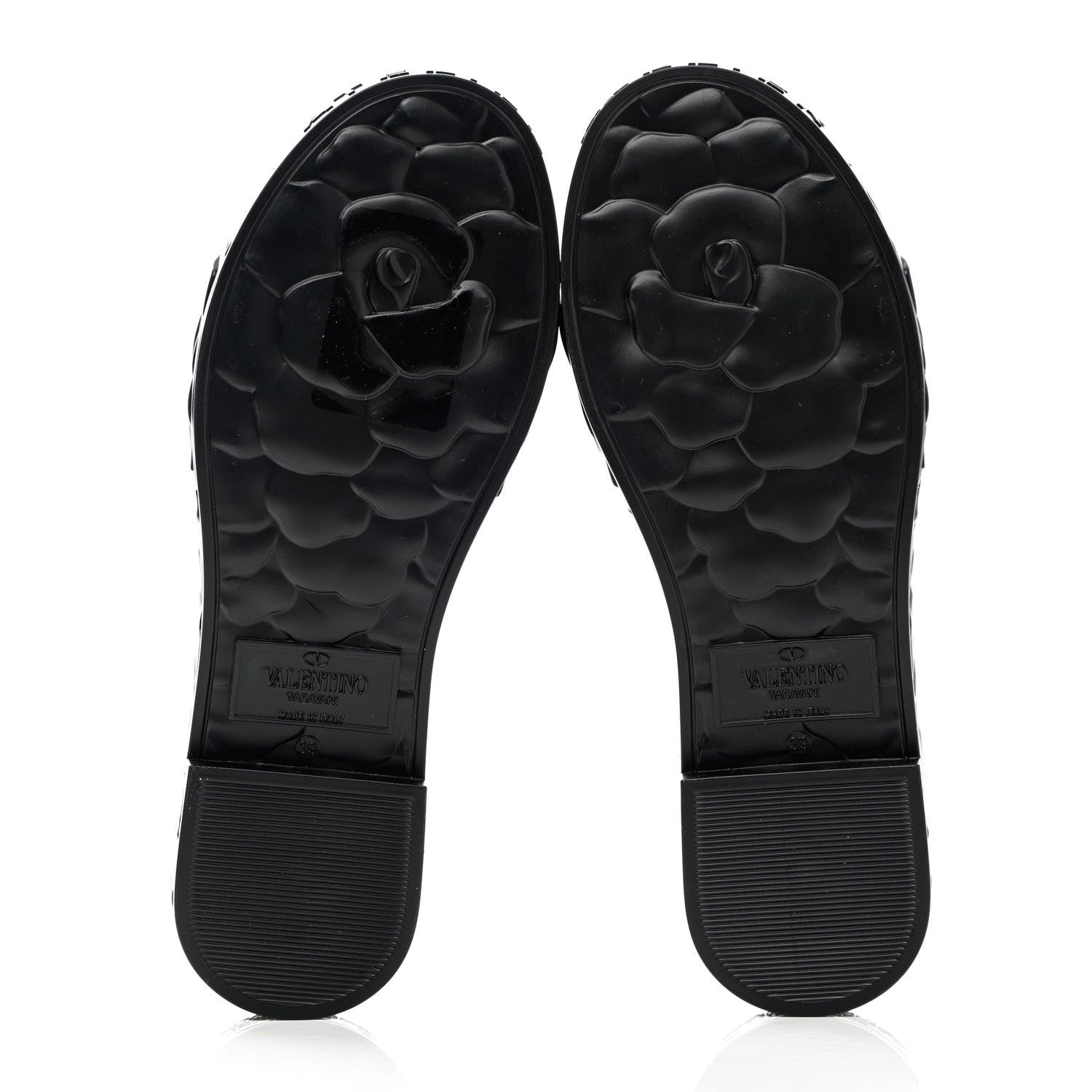 Valentino Garavani Rubber Atelier 03 Rose Edition 25/40mm Platform Slide Sandals 39 Black 5 of 8