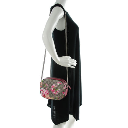Gucci GG Supreme Monogram Blooms Mini Chain Shoulder Bag Beige Multicolor Dry Rose 2 of 7