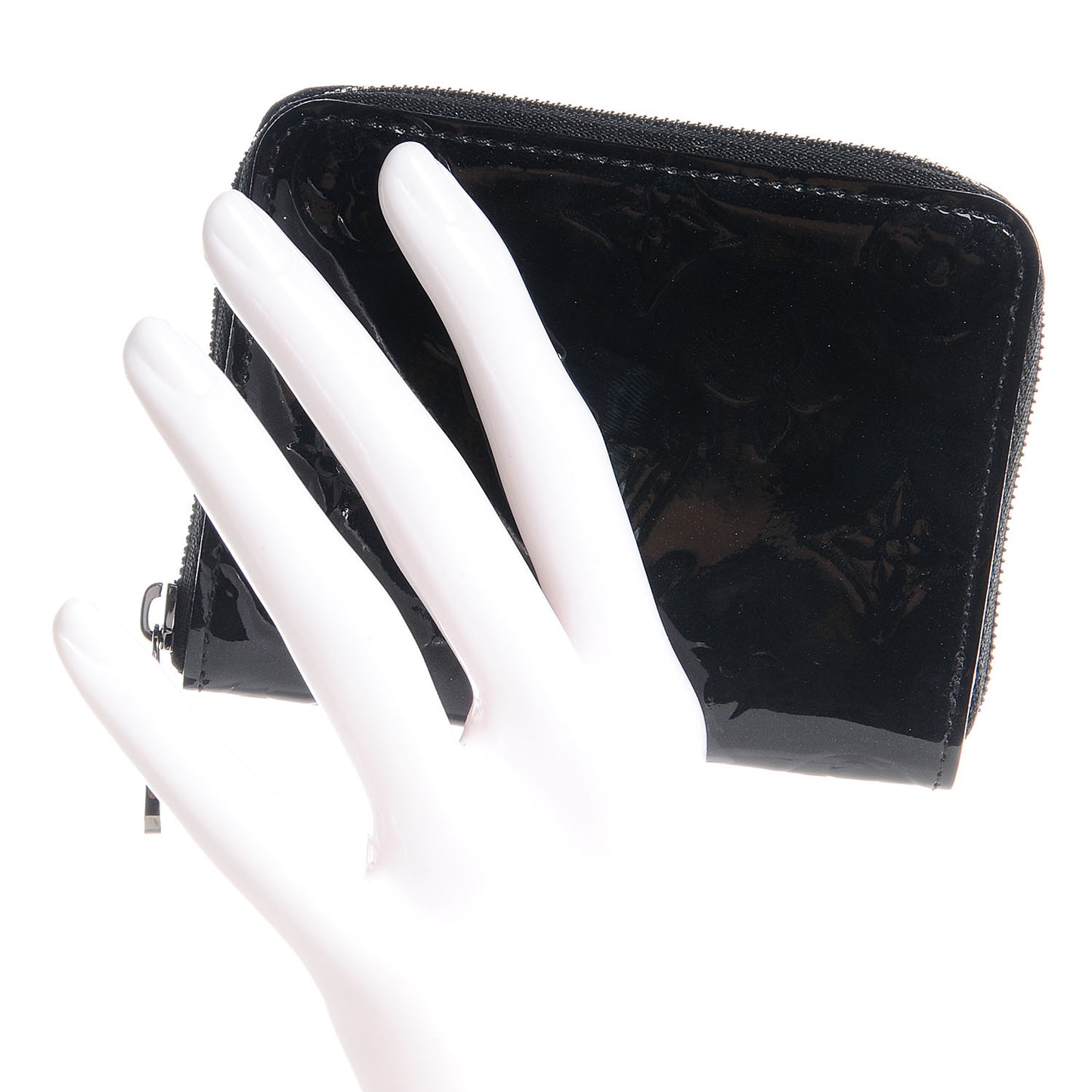 Vernis Zippy Coin Purse Wallet Noir Magnetique