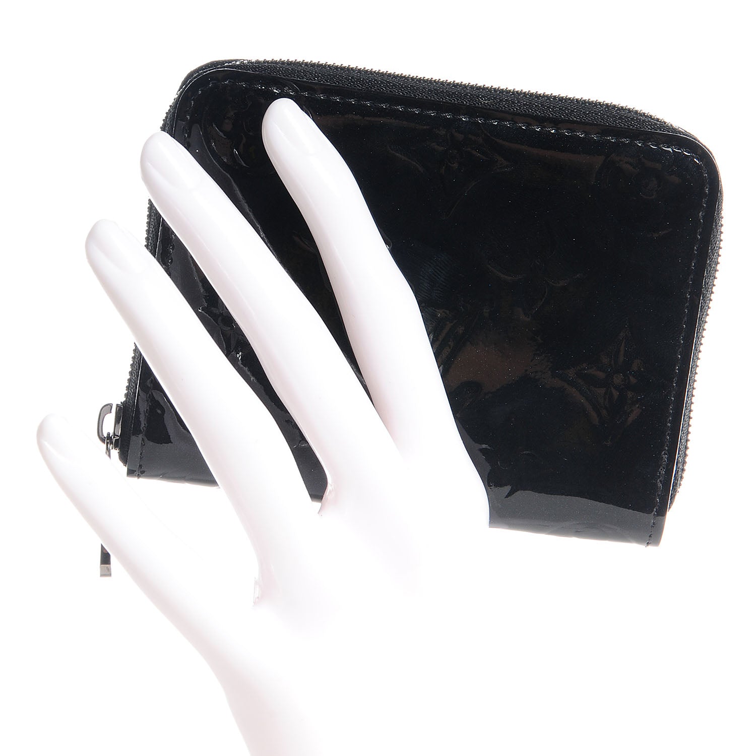 Louis Vuitton Vernis Zippy Coin Purse Wallet Noir Magnetique 2 of 8