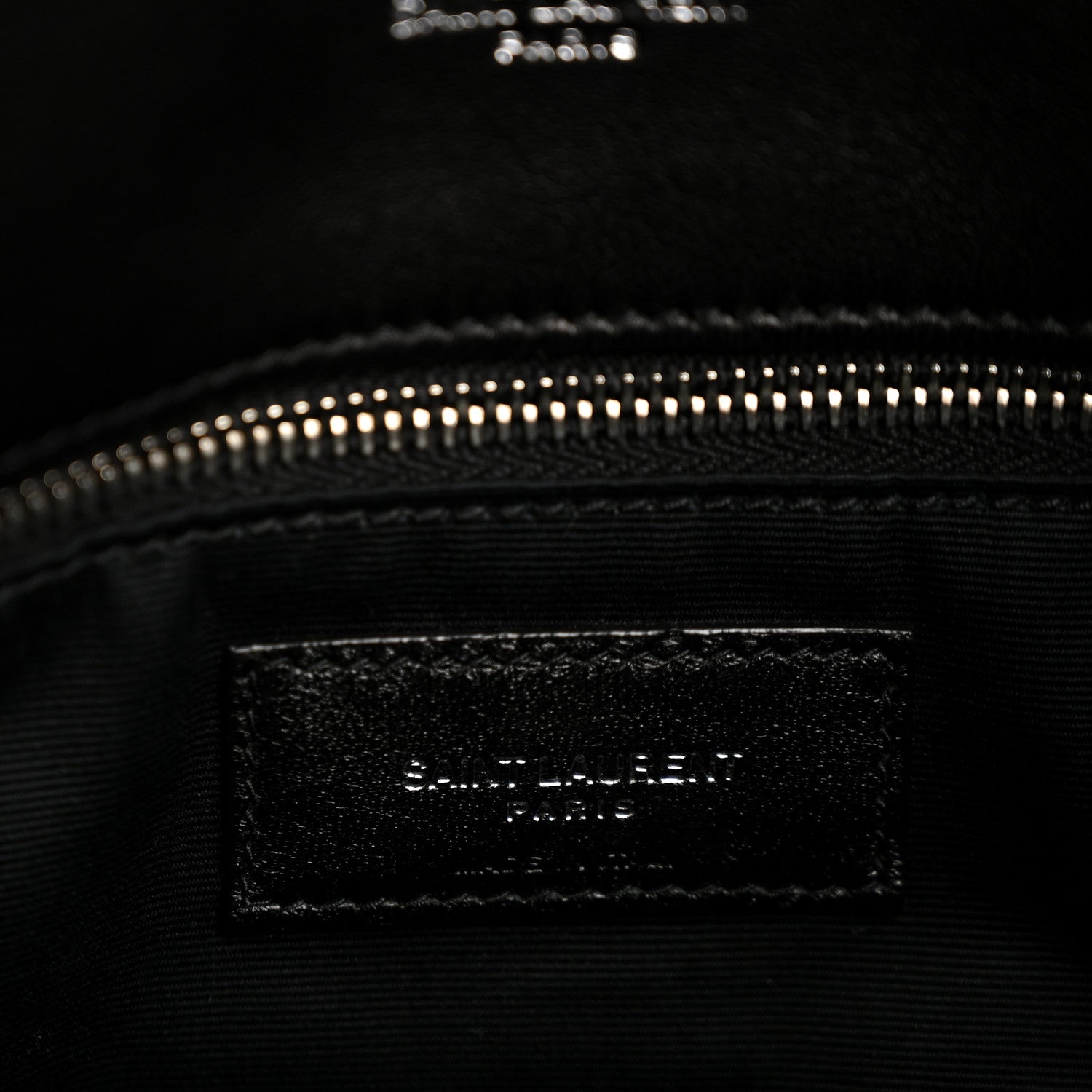 Saint Laurent Lambskin Quilted Medium Loulou Puffer Monogram Chain Satchel Black 6 of 13