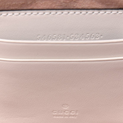 Gucci Calfskin Matelasse Mini GG Marmont Chain Crossbody Bag White 9 of 14