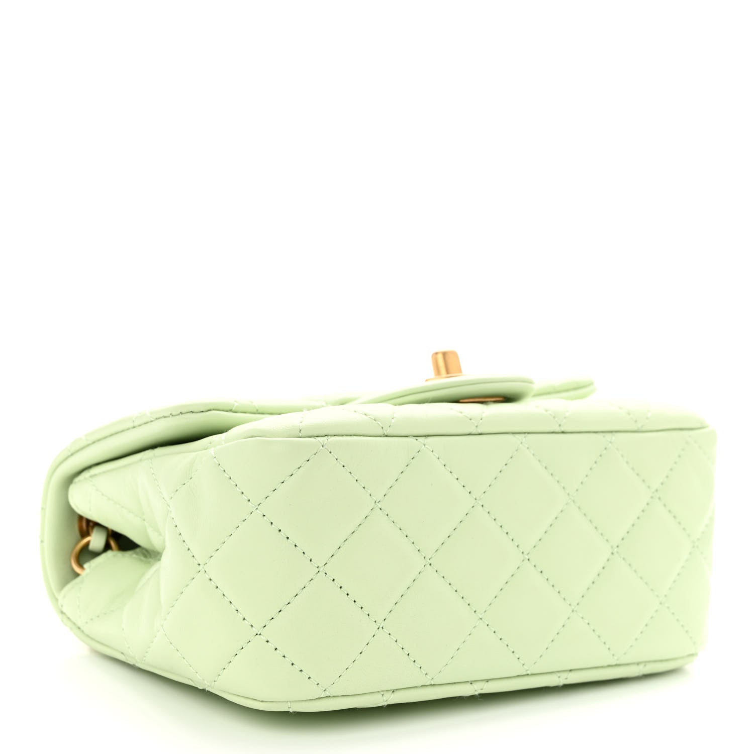 Chanel Lambskin Quilted Mini Pearl Crush Flap Light Green 4 of 10