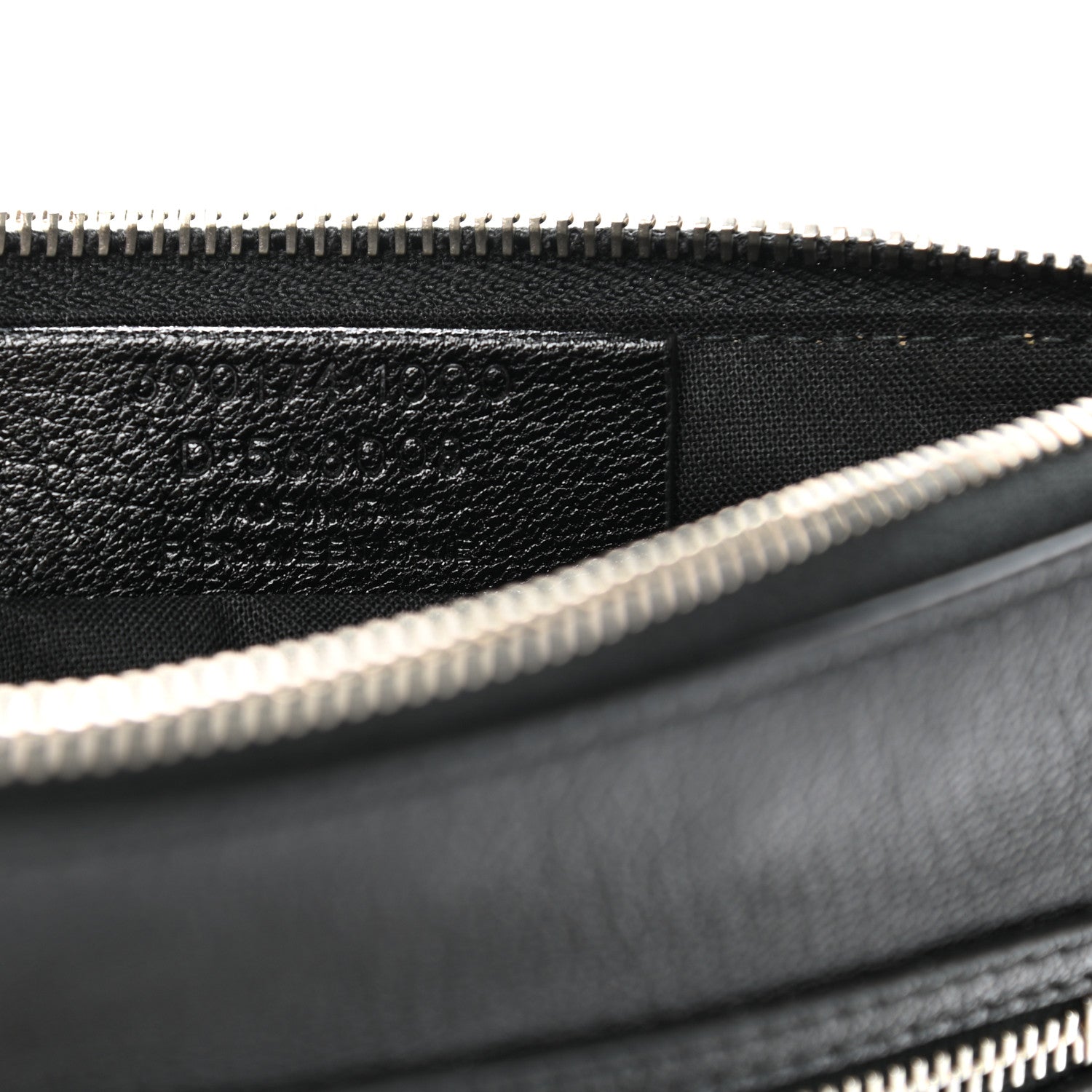 Balenciaga Chevre Silver Metallic Edge Hardware Pouch Black 7 of 7