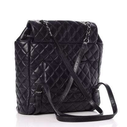 Chanel Lambskin Quilted Large Urban Spirit Backpack Navy 3 of 9