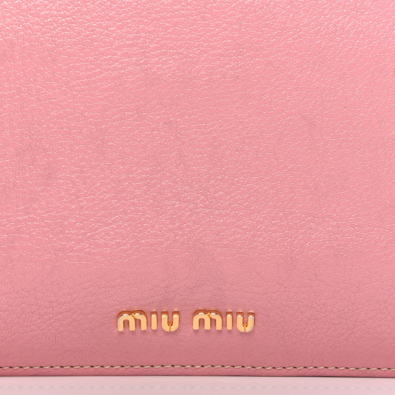 Miu Miu Goatskin Madras Shoulder Bag Rosa 10 of 12