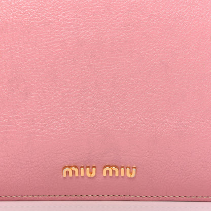 Miu Miu Goatskin Madras Shoulder Bag Rosa 10 of 12