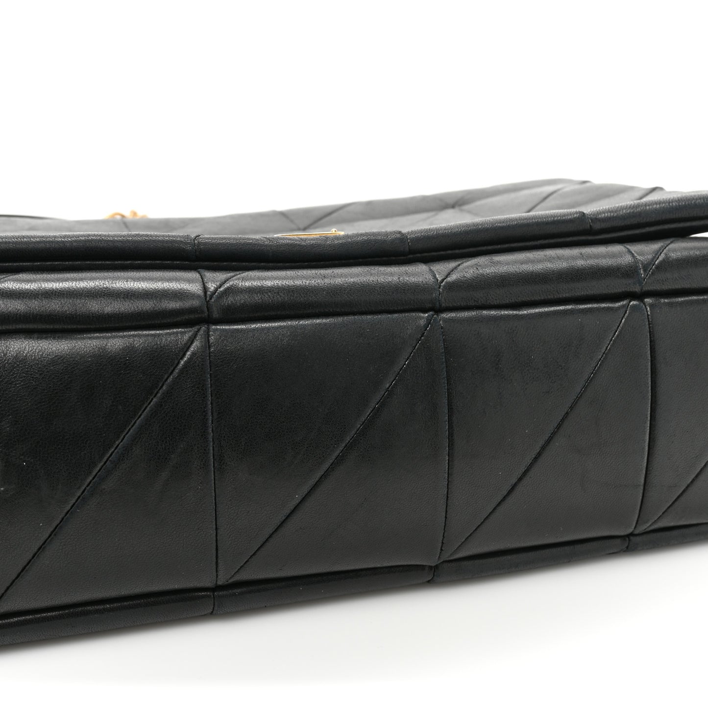 Lambskin Patchwork Monogram Large Jamie Black