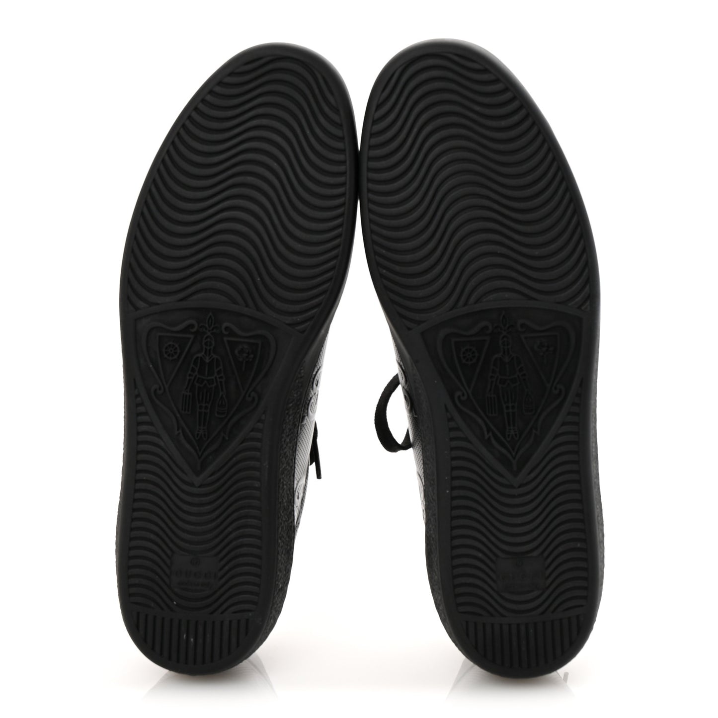 Calfskin GG Tennis Embossed Mens Ace Sneakers 11 Black