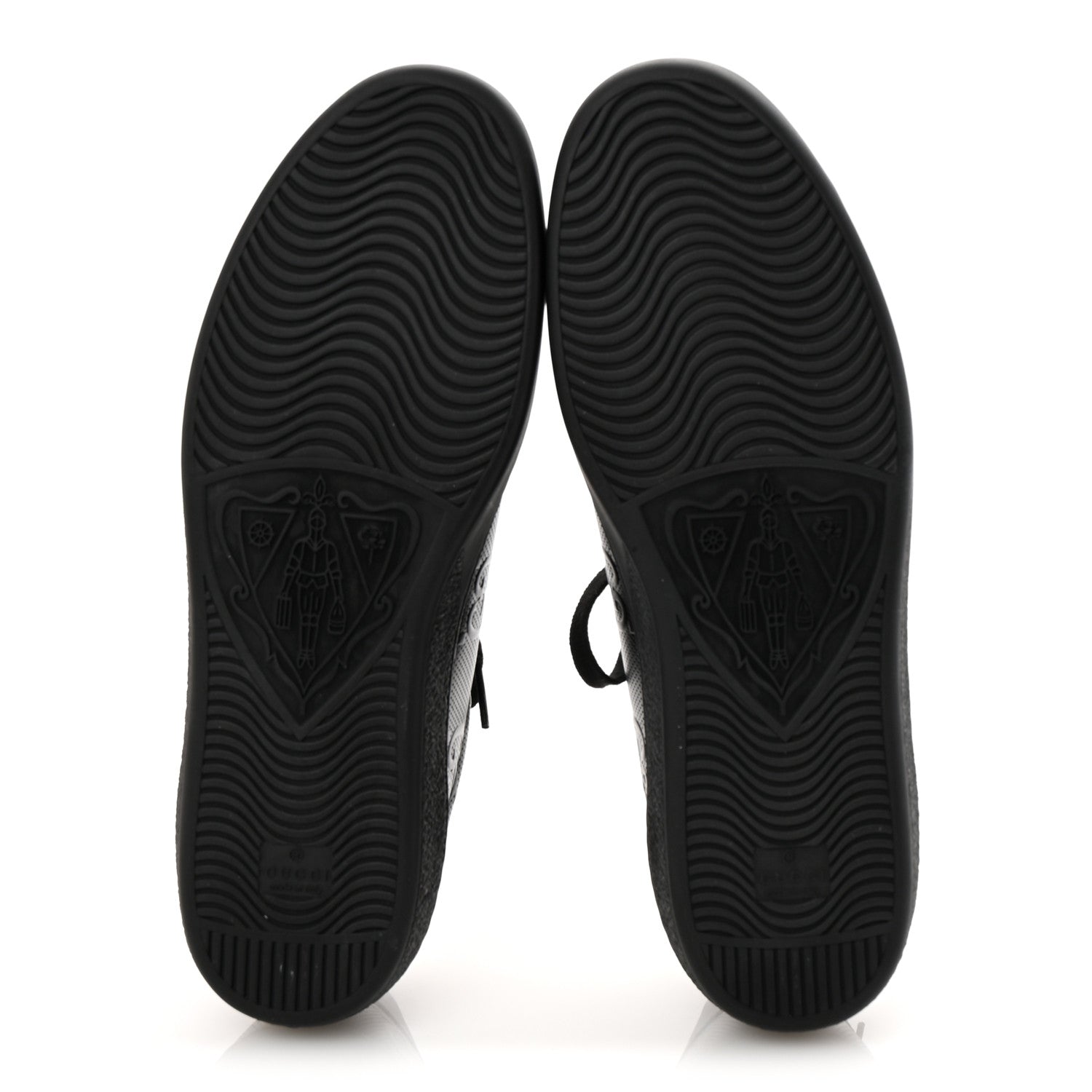 Gucci Calfskin GG Tennis Embossed Mens Ace Sneakers 11 Black 6 of 11