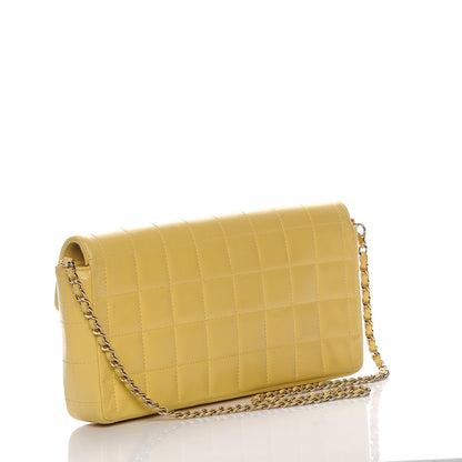 Chanel Lambskin East West Chocolate Bar Flap Yellow 3 of 11