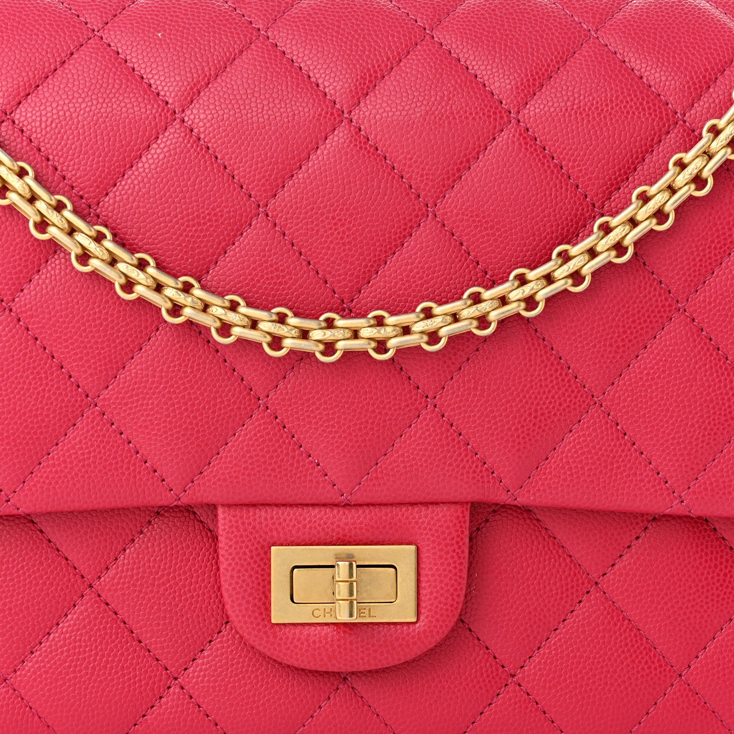 Chanel Caviar Quilted 2.55 Reissue 226 Flap Fuchsia 8 of 10