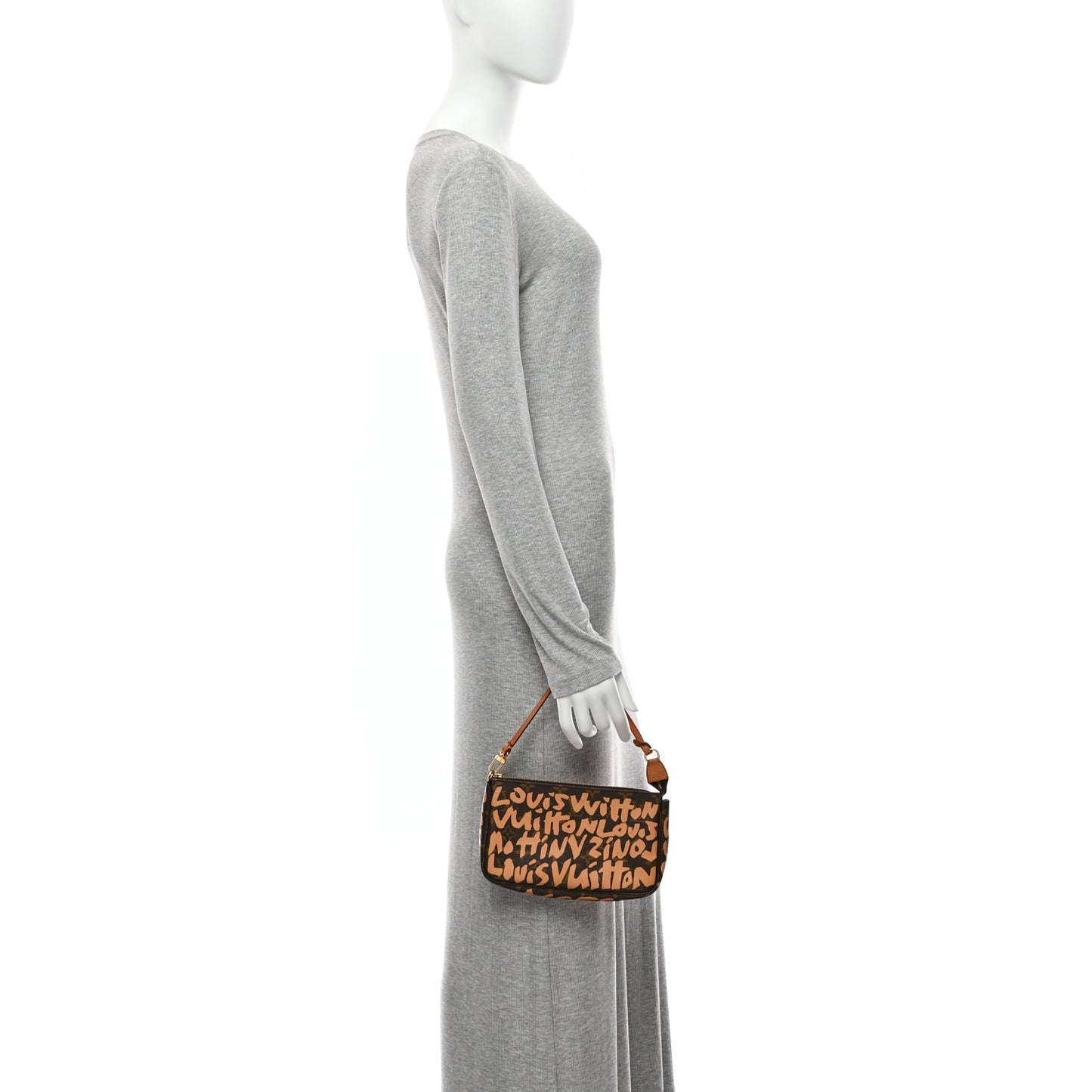Monogram Graffiti Pochette Accessories Peach