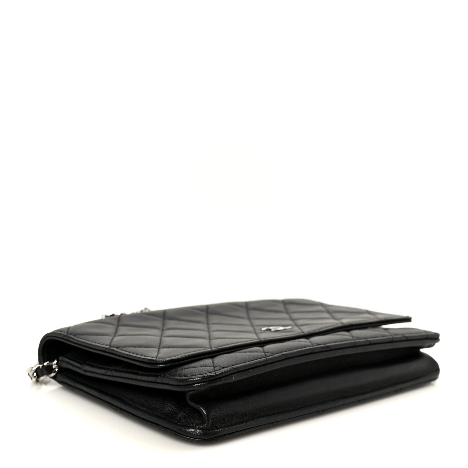 Chanel Lambskin Quilted Wallet On Chain WOC Black 4 of 11