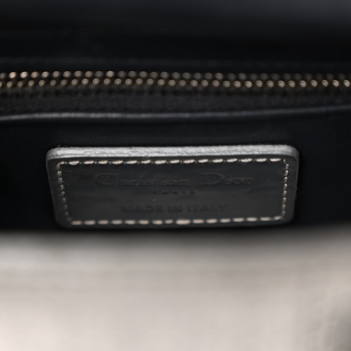 Metallic Patent Micro-Cannage Mini Lady Dior Silver