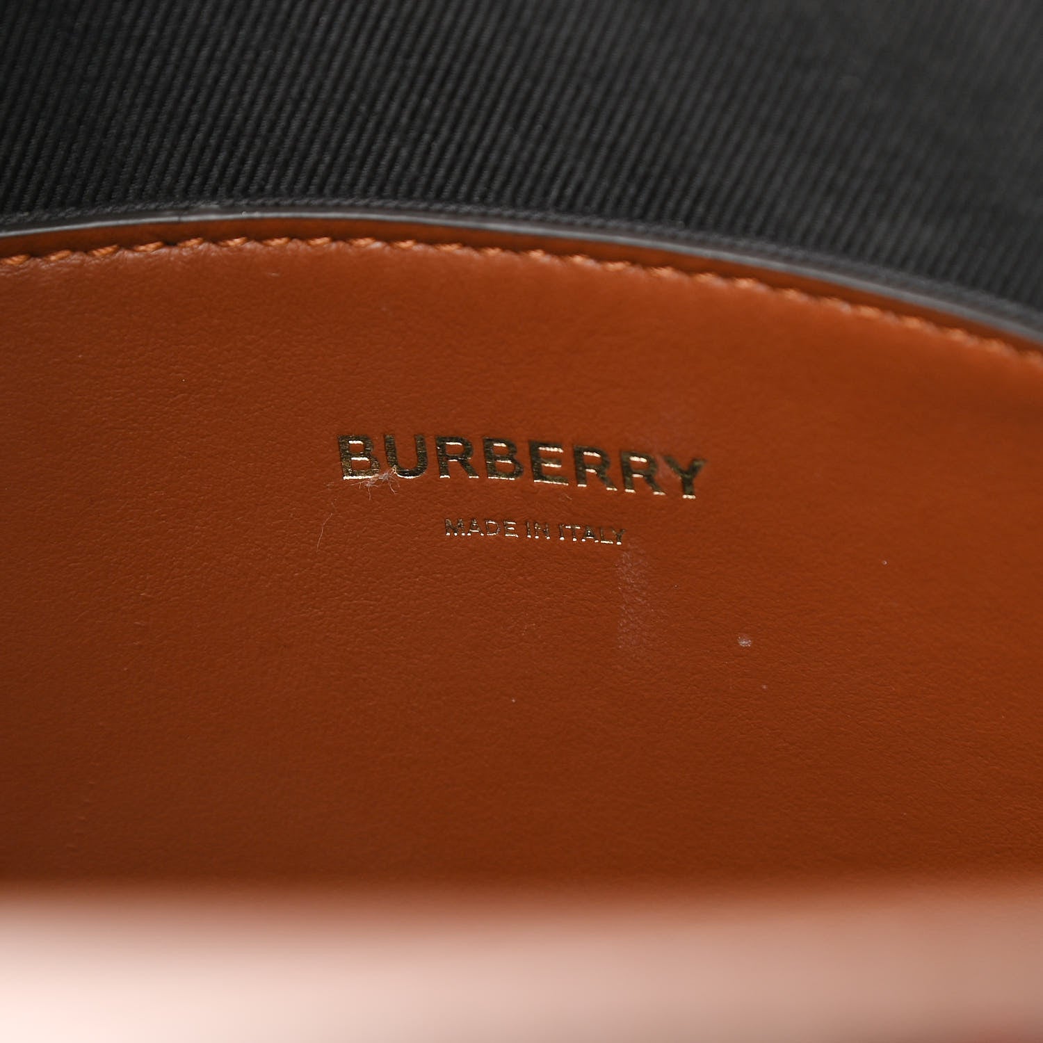 Burberry E-Canvas Monogram Stripe Medium Pocket Bag Bridle Brown 6 of 9