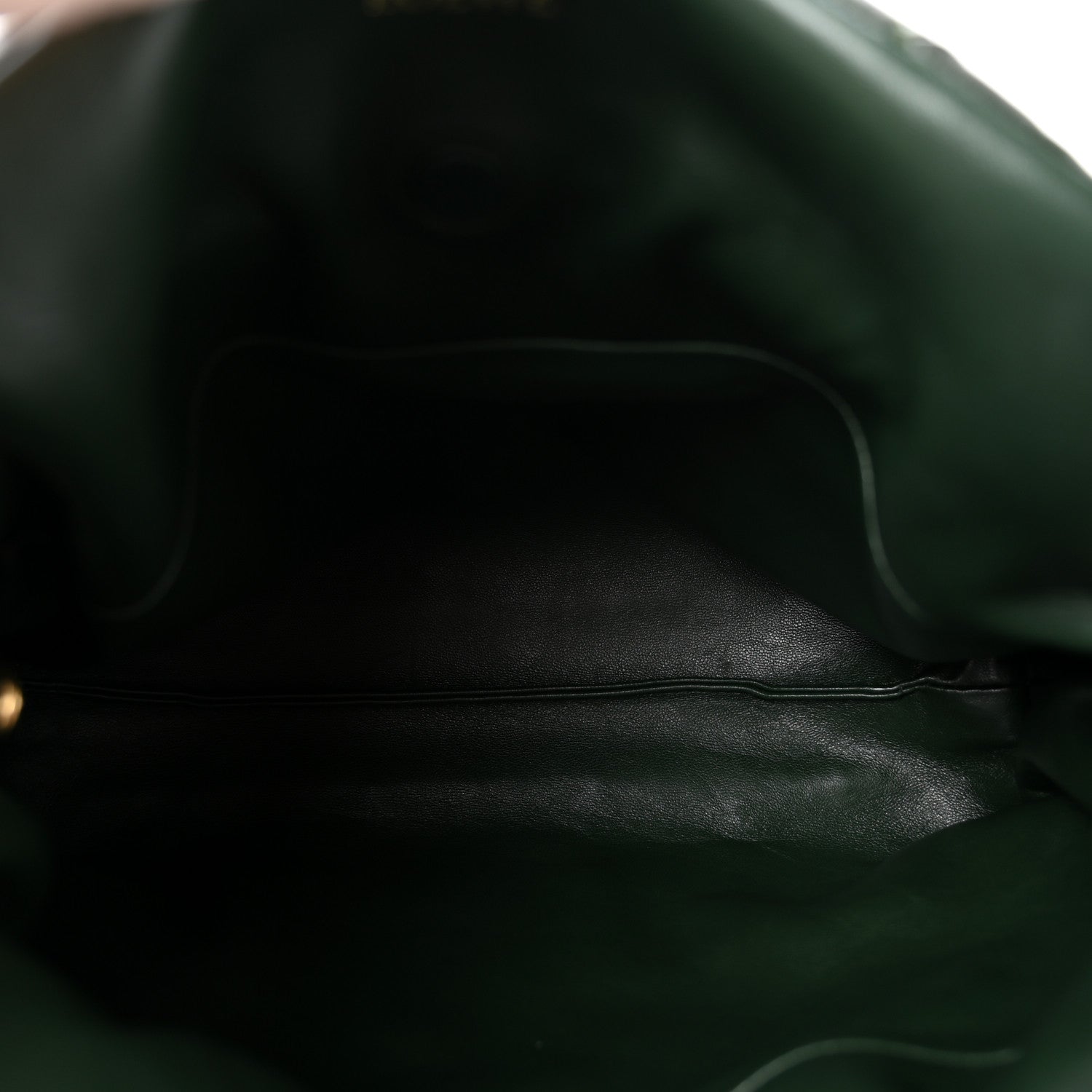 Loewe Calfskin Quilted Flamenco Knot Clutch Verde 5 of 12