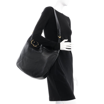 Gucci Calfskin Large Ride Shoulder Bag Black 2 of 7
