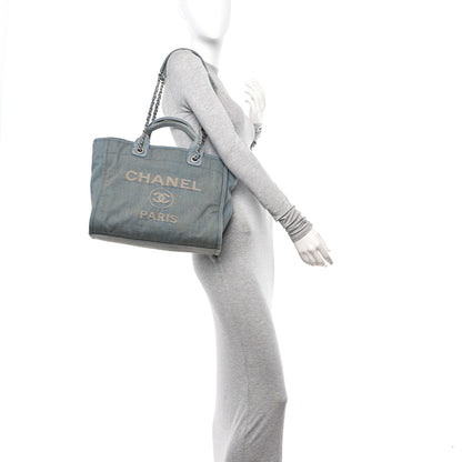 Chanel Denim Small Deauville Tote Light Blue 2 of 10