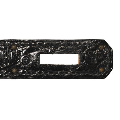Hermes Shiny Alligator Kelly Sellier 28 Black 7 of 20