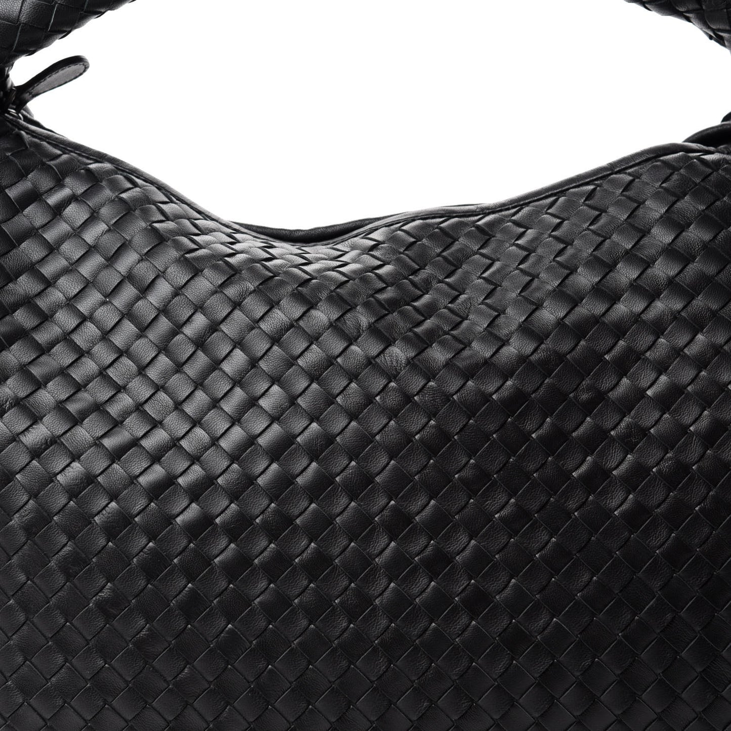 Nappa Intrecciato Large Veneta Hobo Black