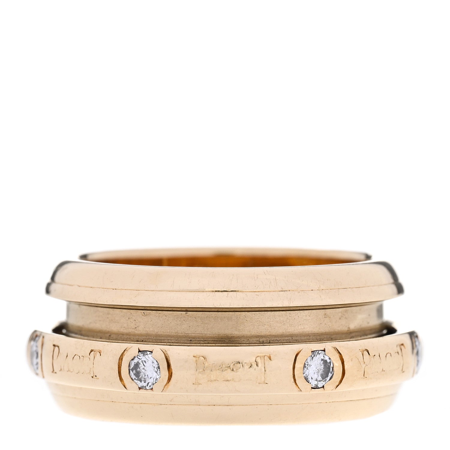 Piaget 18K Yellow Gold Diamond Possession Movable Ring 53 6.5 3 of 4
