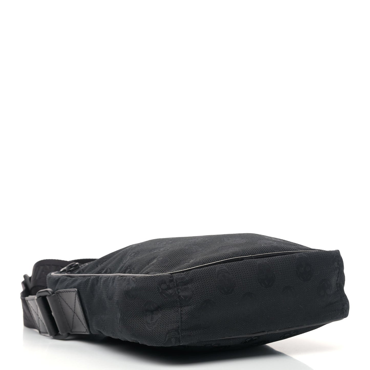 Nylon Mini Skull Messenger Bag Black
