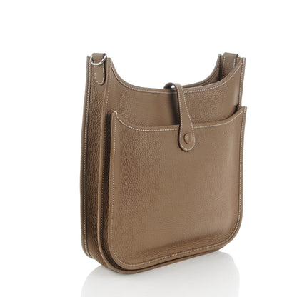 Hermes Taurillon Clemence Evelyne III PM Etoupe 3 of 7