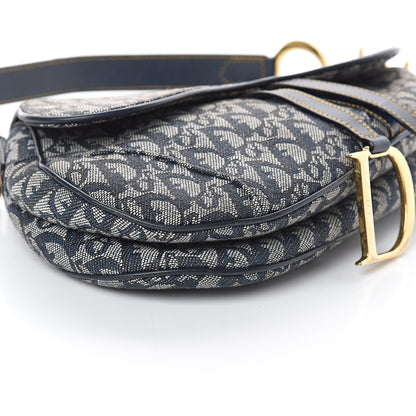 Christian Dior Monogram Saddle Bag Blue 7 of 9