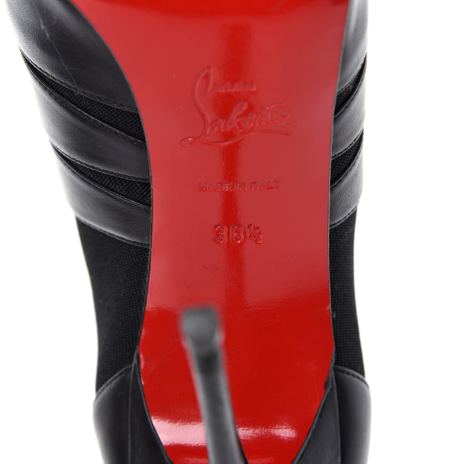 Christian Louboutin Calfskin Lina 120 Ankle Booties 38.5 Black 6 of 11