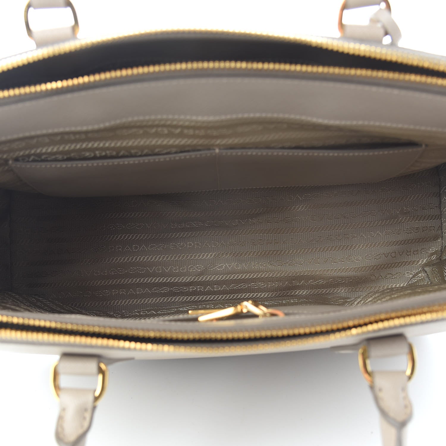 Prada Saffiano Medium Galleria Double Zip Tote Pomice 5 of 11