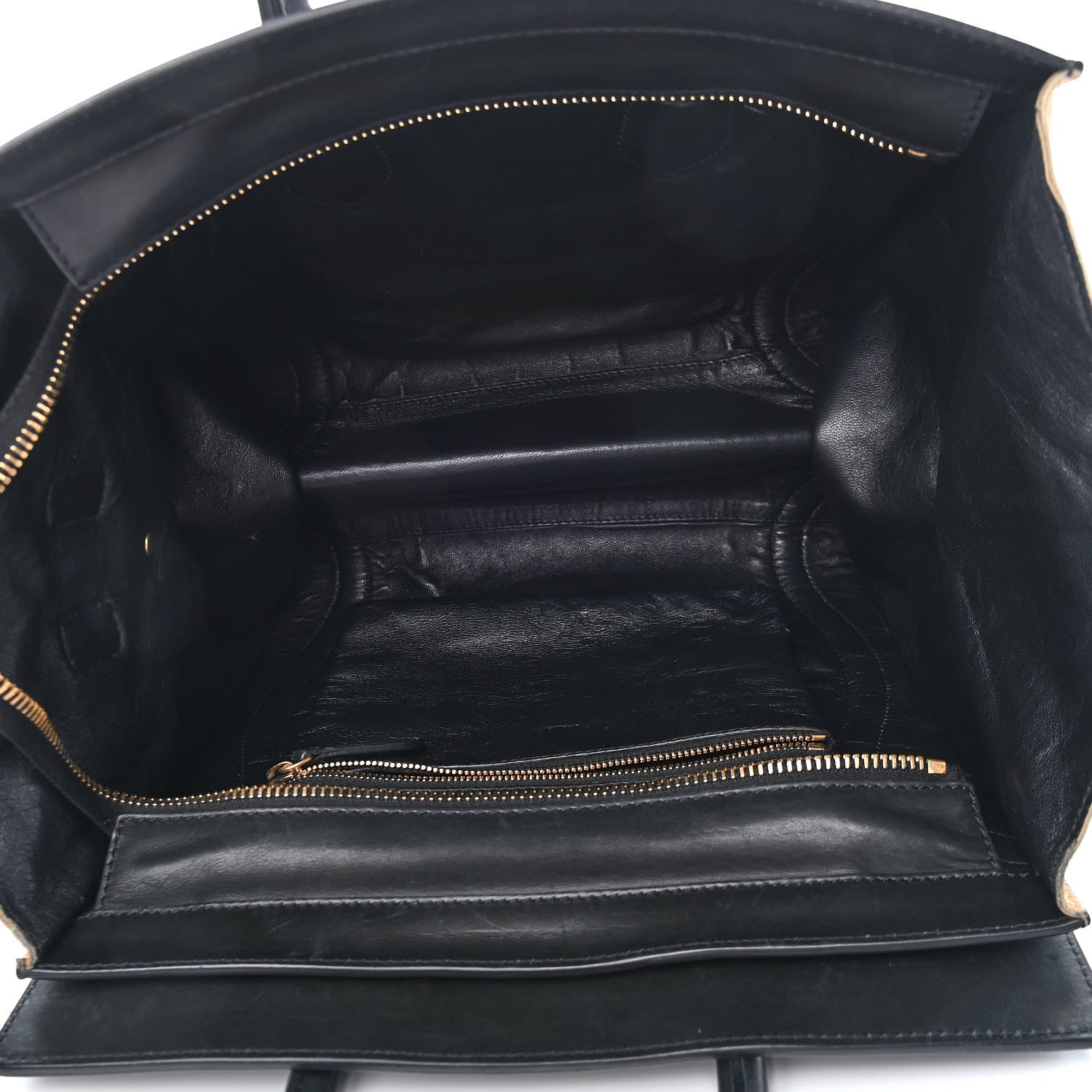 Celine Nubuck Elephant Calfskin Mini Luggage Navy Dune 5 of 11