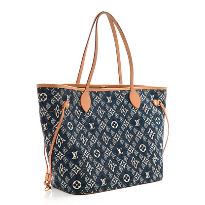 Louis Vuitton Jacquard Since 1854 Neverfull MM Blue 3 of 8